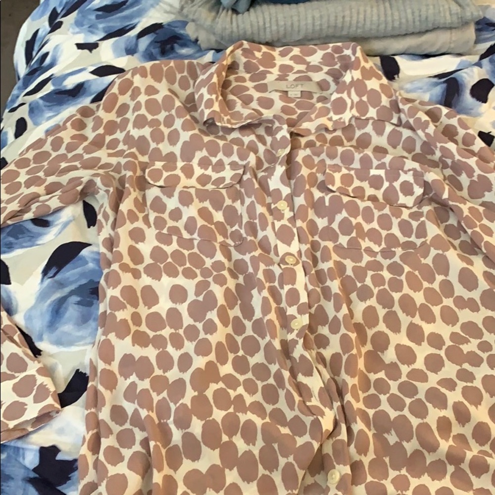 Loft M button down blouse
